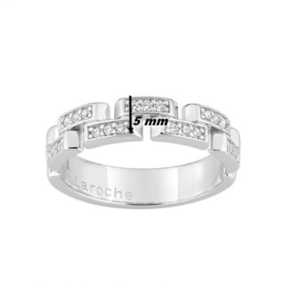 Bague Femme Argent et Oxydes Guy Laroche largeur