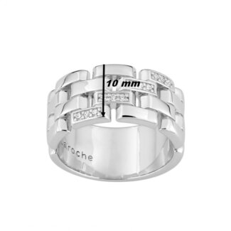 Bague Femme Argent et Oxydes Guy Laroche largeur