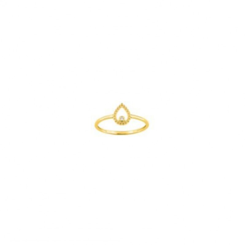 Bague goutte Femme Or jaune 750/1000 et Oxyde de zirconium ROBBEZ MASSON
