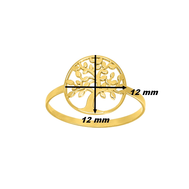 Bague Femme Arbre de vie Or jaune 750/1000 ROBBEZ MASSON, diamètre