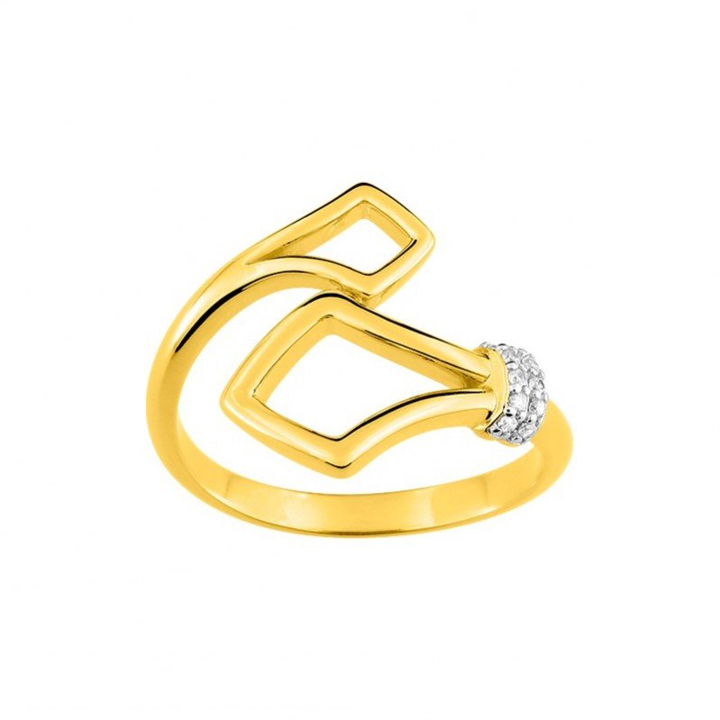 Bague Femme Plaqué Or et Oxydes de zirconium MURAT