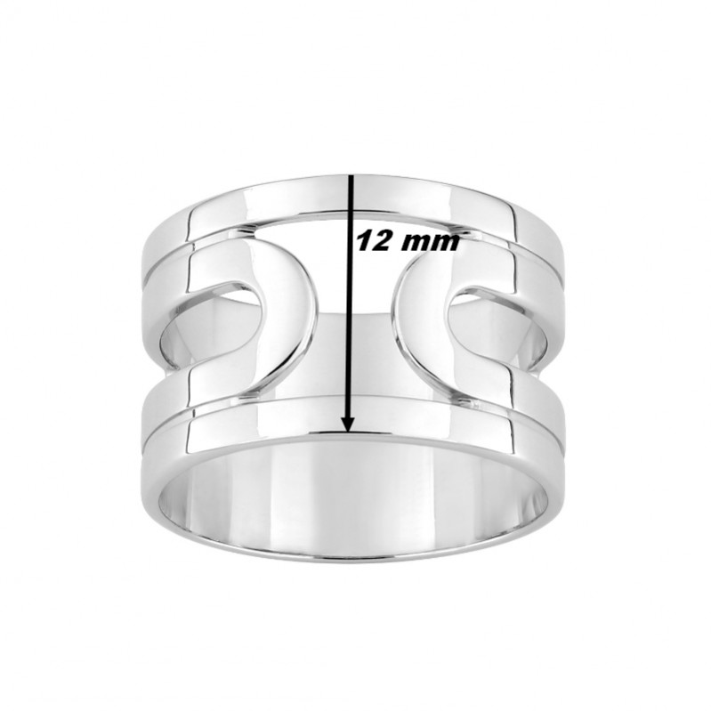 Bague graphique Femme Argent 925/100 MURAT, largeur