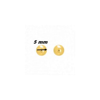 Boucles d’oreilles boule 5mm Femme Or jaune 750/1000 ROBBEZ MASSON, diamètre