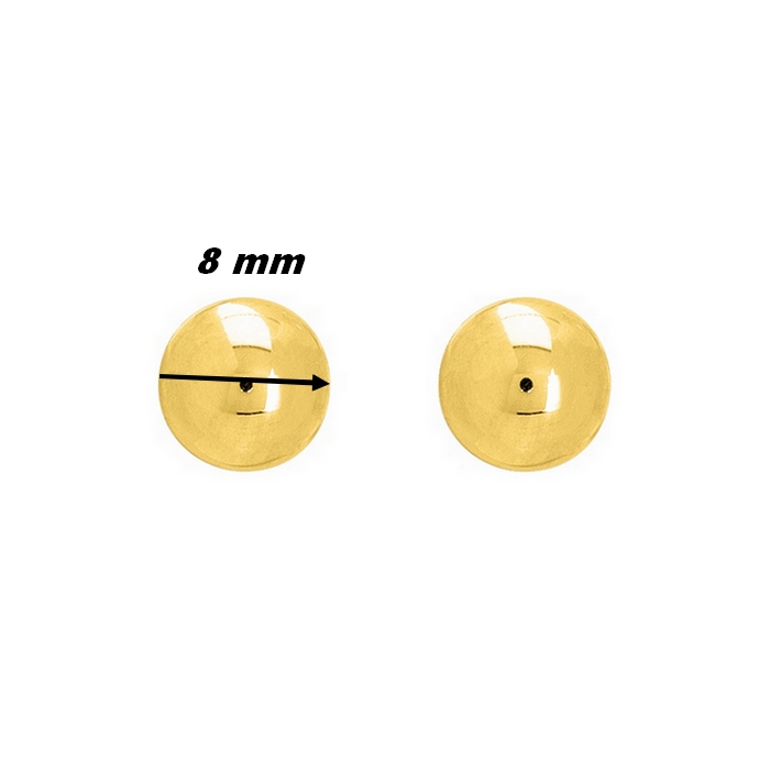 Boucles d’oreilles boule 8mm Femme Or jaune 750/1000 ROBBEZ MASSON