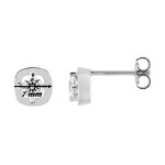 Boucles d'oreilles Femme Argent et Oxydes MURAT, dimensions