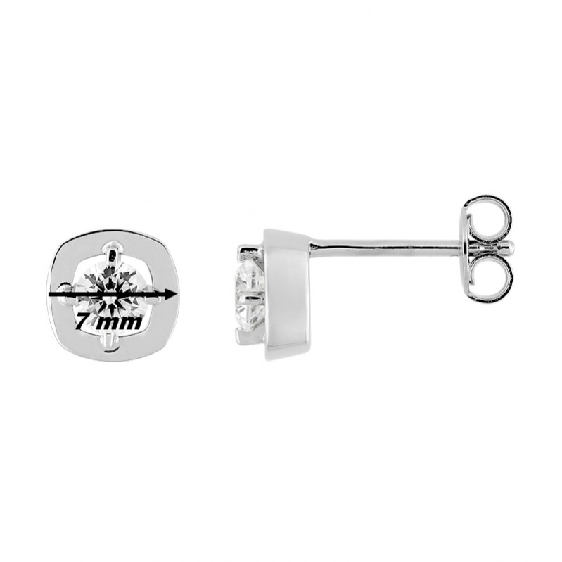 Boucles d'oreilles Femme Argent et Oxydes MURAT, dimensions