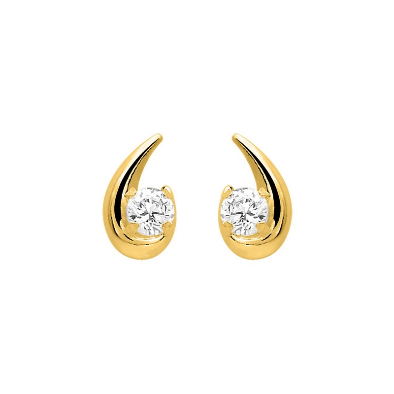 Boucles d’oreilles Femme Or jaune 750/1000 et Oxydes de zirconium ROBBEZ MASSON