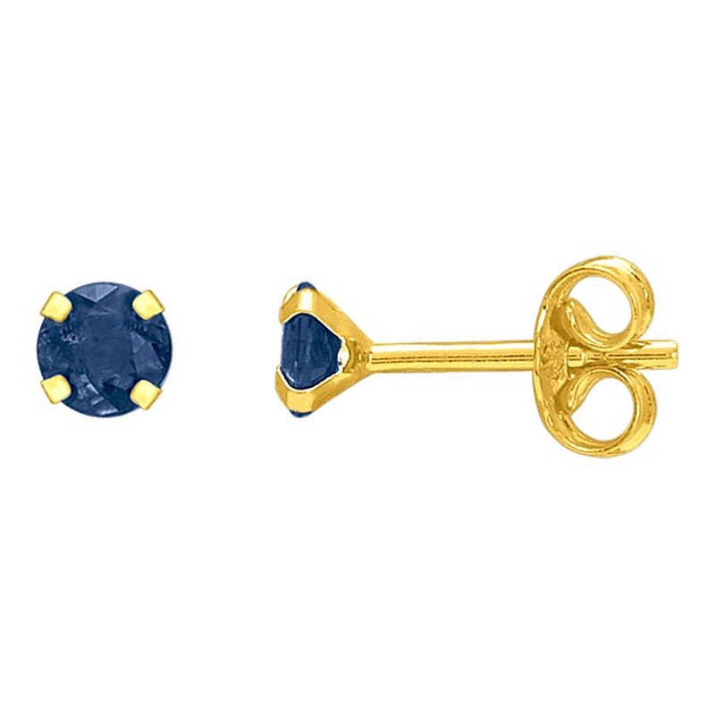 boucles-oreilles-clou-or-jaune-750-saphir-robbez-masson-8035-.4S Boucles d’oreilles clous 4 mm Femme Or jaune 750/1000 et Saphir ROBBEZ MASSON