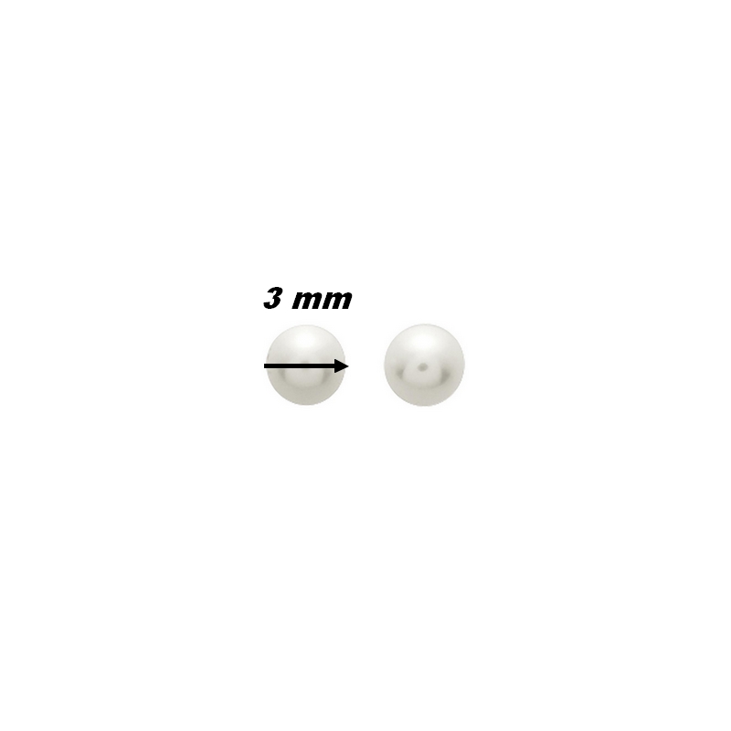 Boucles d’oreilles clou Perles de culture 3 mm Or jaune 750/1000 ROBBEZ MASSON, diamètre