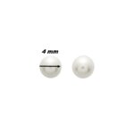 Boucles d'oreilles clous Perles de culture 4 mm Or jaune 750/1000 ROBBEZ MASSON