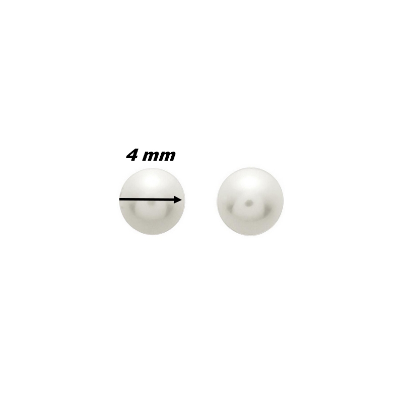 Boucles d'oreilles clous Perles de culture 4 mm Or jaune 750/1000 ROBBEZ MASSON