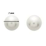Boucles d’oreilles clous Perles de culture 7 mm Or jaune 750/1000 ROBBEZ MASSON, diamètre