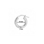 Boucles d’oreilles créoles Femme Or blanc 750/1000 ROBBEZ MASSON, dimensions