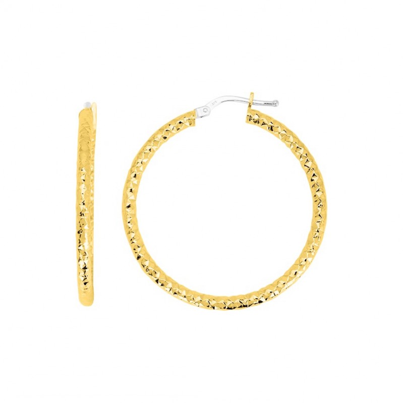 boucles-oreilles-creoles-femme-or-jaune-750-facettee-robbez-masson-3631 Boucles d’oreilles créoles facettée Femme Or jaune 750/1000 ROBBEZ MASSON