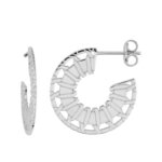 Boucles d'oreilles demi créoles Femme Argent MURAT