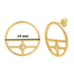 Boucles d'oreilles Femme Plaqué Or et Oxydes MURAT, dimensions