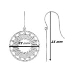 Boucles d'oreilles pendantes Femme Argent MURAT, dimensions