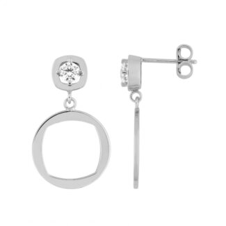 Boucles d'oreilles pendantes Femme Argent et Oxydes MURAT