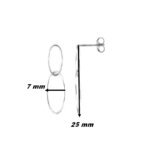 Boucles d’oreilles pendantes Femme Or blanc 750/1000 ROBBEZ MASSON, dimensions