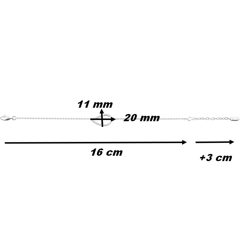 bracelet-femme-argent-murat-303310-dimensions Bracelet Femme Argent 925/1000 MURAT, dimensions