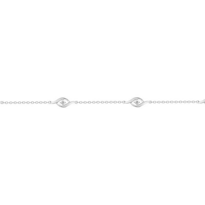 Bracelet Femme Or blanc 750/1000 et Oxydes de zirconium ROBBEZ MASSON