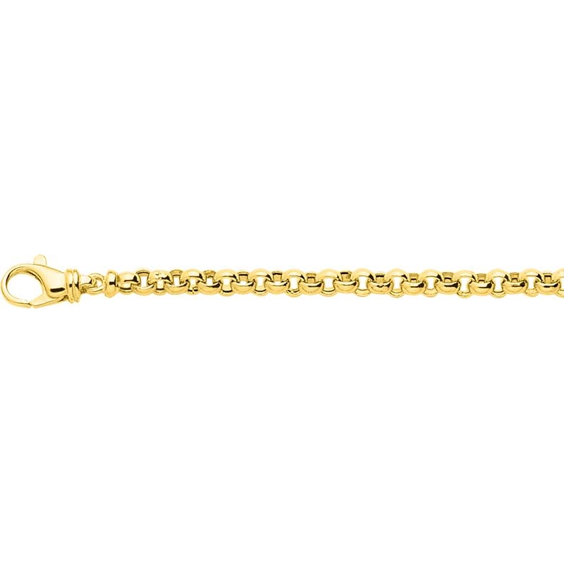 Bracelet Femme maille Jaseron creuse Or jaune 750/1000 ROBBEZ MASSON