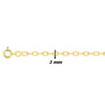 Bracelet Femme Or jaune 750/1000 maille forçat ROBBEZ MASSON, largeur