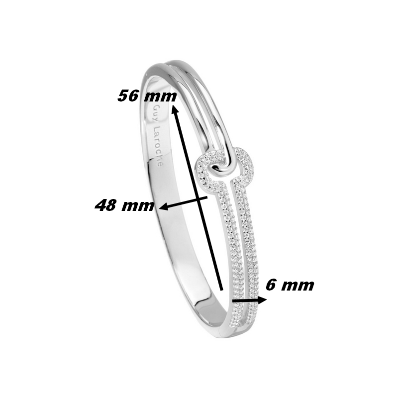 bracelet-jonc-femme-argent-oxydes-guy-laroche-g33043-11-dimensions Bracelet jonc Femme Argent et Oxydes Guy Laroche dimensions