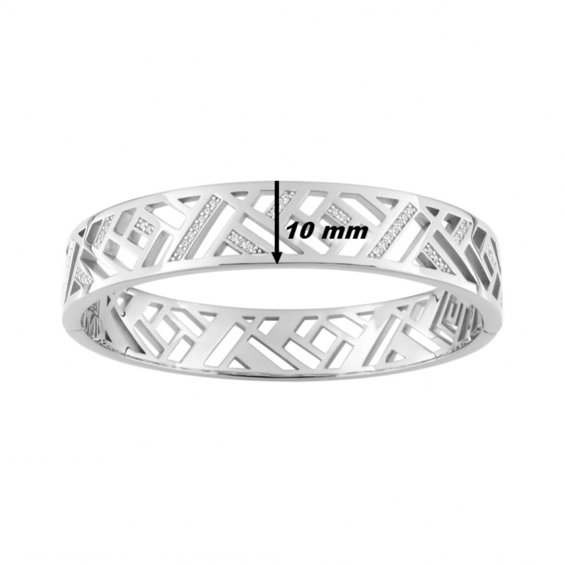 bracelet-jonc-femme-argent-oxydes-guy-laroche-g33051-11-mesure Bracelet jonc femme Argent et oxydes Guy Laroche