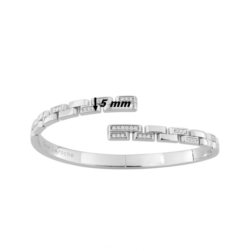bracelet-jonc-femme-argent-oxydes-guy-laroche-g33054-11-largeur Bracelet jonc femme Argent et Oxydes Guy Laroche