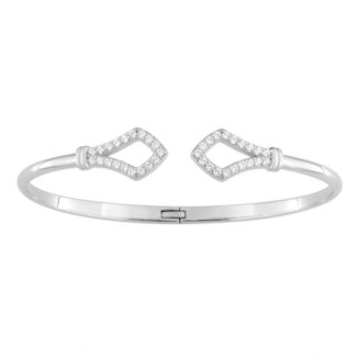 Bracelet rigide Femme Argent 925/1000 et Oxydes de zirconium MURAT