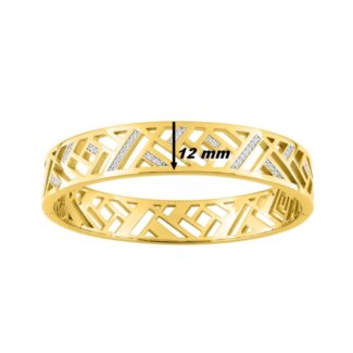 Bracelet jonc femme Plaqué Or et Oxydes Guy Laroche largeur