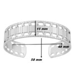 Bracelet jonc manchette Femme Argent 925/1000 MURAT, dimensions