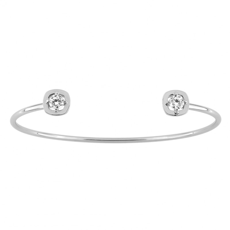 Bracelet Jonc ouvert Femme Argent 925/1000 et Oxydes de zirconium MURAT
