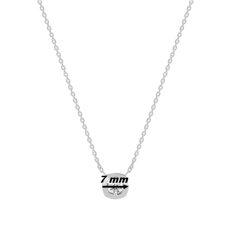 Collier Femme Argent 925/1000 et Oxyde de zirconium MURAT, dimensions