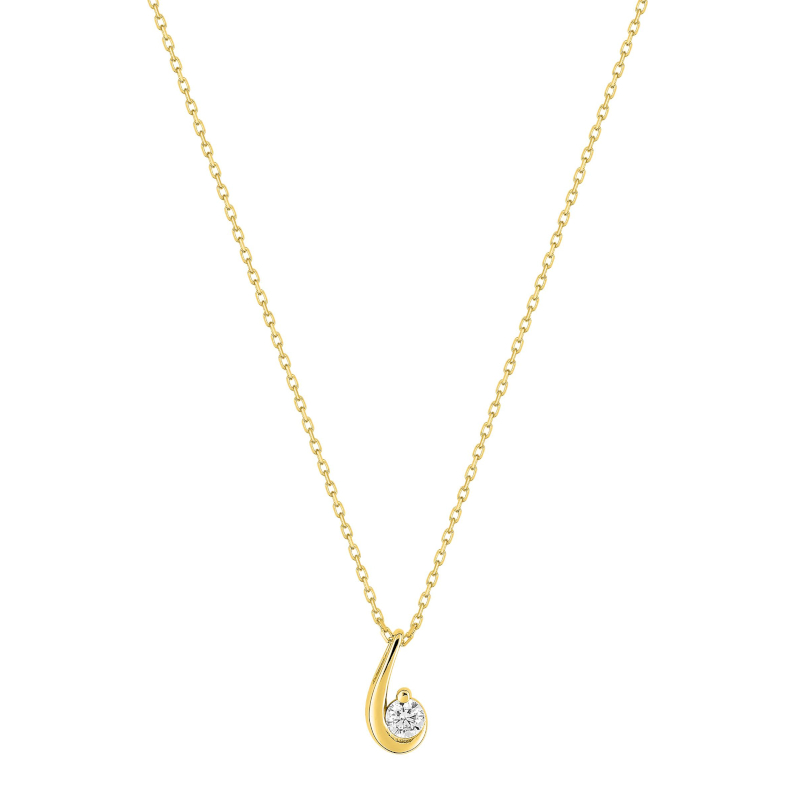 Collier Femme goutte Or jaune 750/1000 et Oxydes de zirconium ROBBEZ MASSON