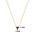 Collier Femme Or jaune 750/1000 et Rubis ROBBEZ MASSON, dimensions