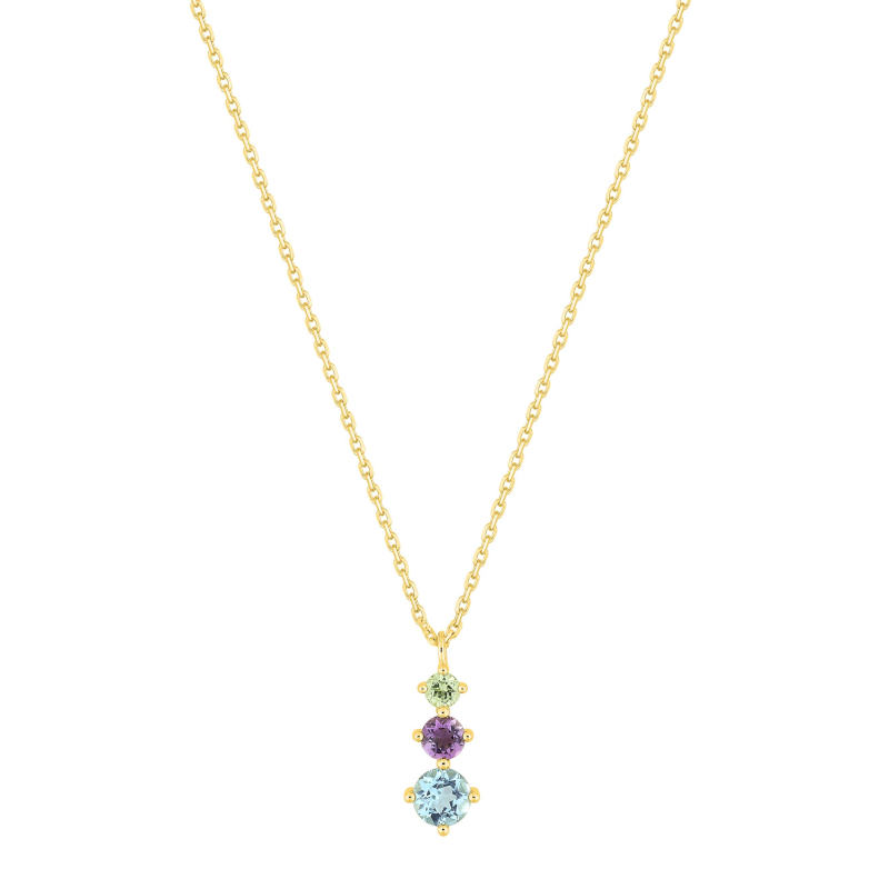 collier-femme-or-jaune-750-topaze-amethyste-peridot-robbez-masson-3-7465-V0 Collier Femme Or jaune 750/1000, Améthyste, Topaze, Péridot et Oxydes de zirconium ROBBEZ MASSON