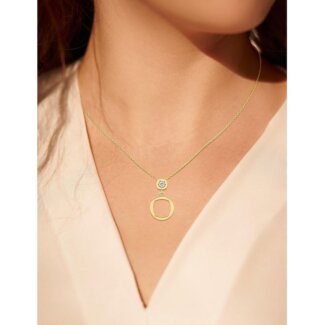 Collier Femme Plaqué Or et Oxyde de zirconium MURAT porté