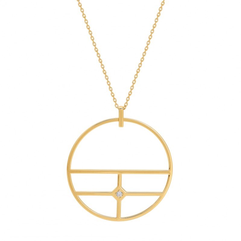 Collier long Femme Plaqué Or et Oxyde de zirconium MURAT