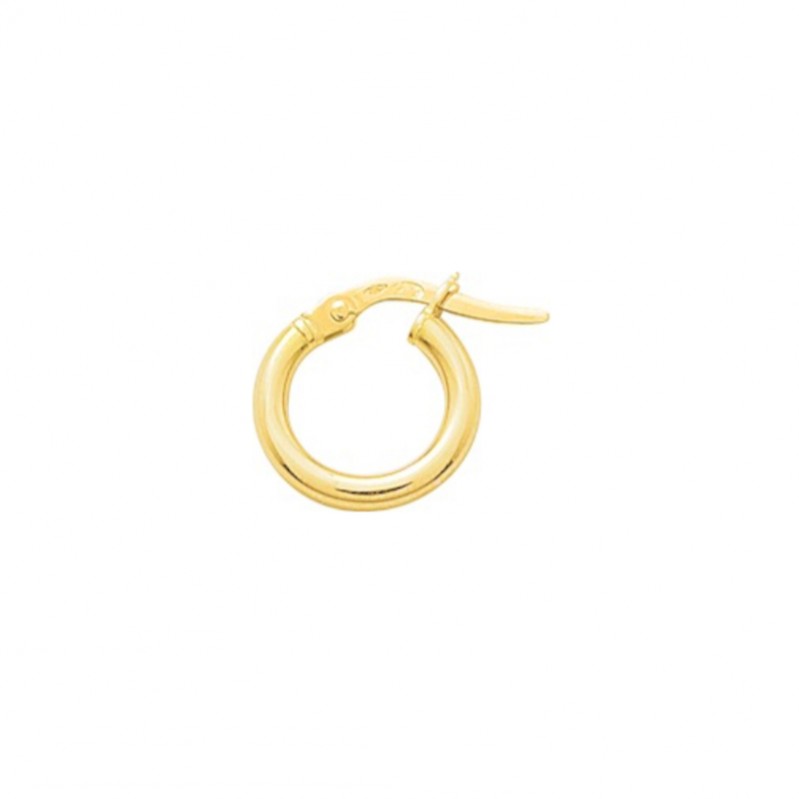 Boucles d’oreilles créoles lisses Femme Or jaune 750/1000 ROBBEZ MASSON