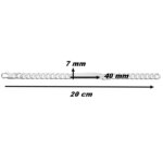 Gourmette Homme Argent 925/1000 ROBBEZ MASSON, dimensions