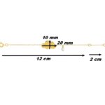 Gourmette Nuage Enfant Or jaune 750/1000 et Perle de culture ROBBEZ MASSON, dimensions