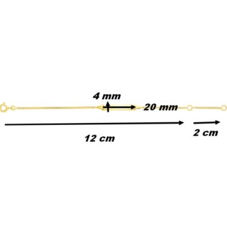 Gourmette Enfant Or jaune 750/1000 ROBBEZ MASSON, dimensions