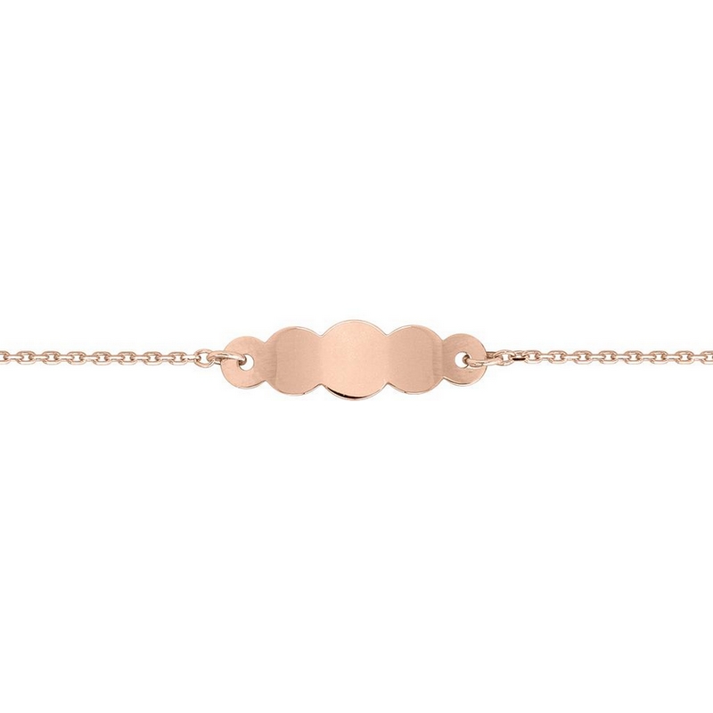 gourmette-enfant-or-rose-750-robbez-masson-F35RBBN Gourmette Nuage Enfant Or rose 750/1000 ROBBEZ MASSON