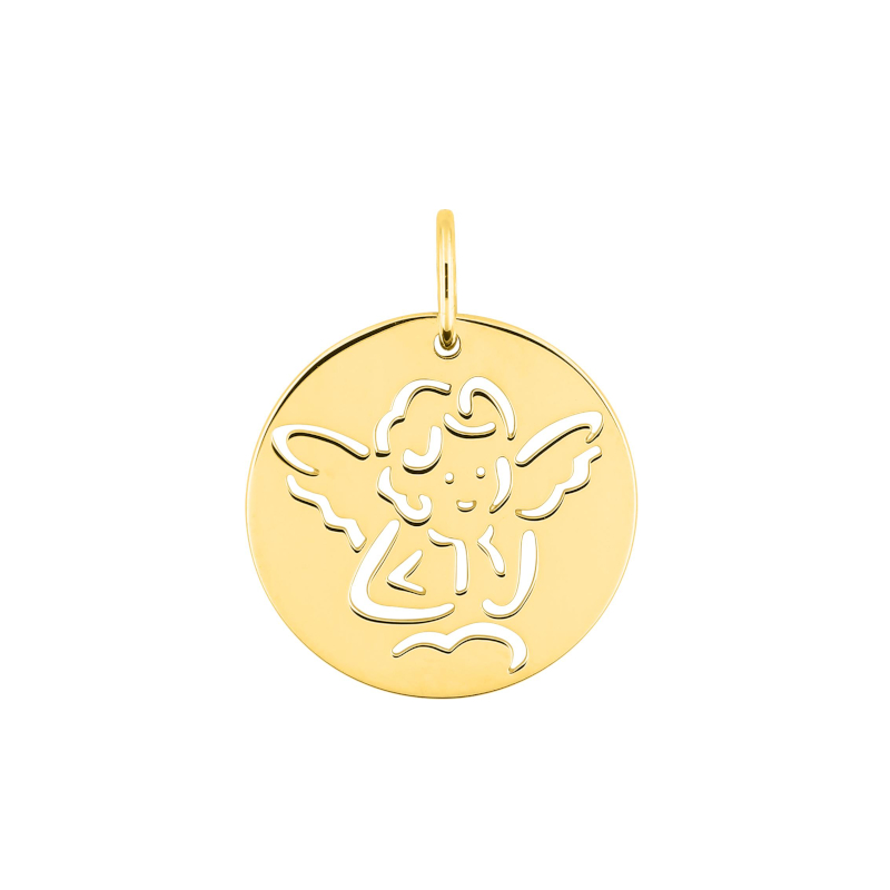 medaille-ange-or-jaune-750-robbez-masson-3-7360-00 Pendentif médaille Ange Or jaune 750/1000 ROBBEZ MASSON