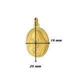 Médaille Vierge à l’Enfant Or Jaune 750/1000 ROBBEZ MASSON, dimensions