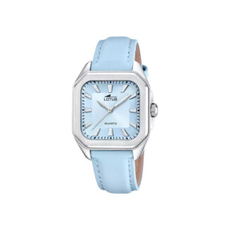 Montre Femme carrée LOTUS cuir bleu et Acier inoxydable 18968/4