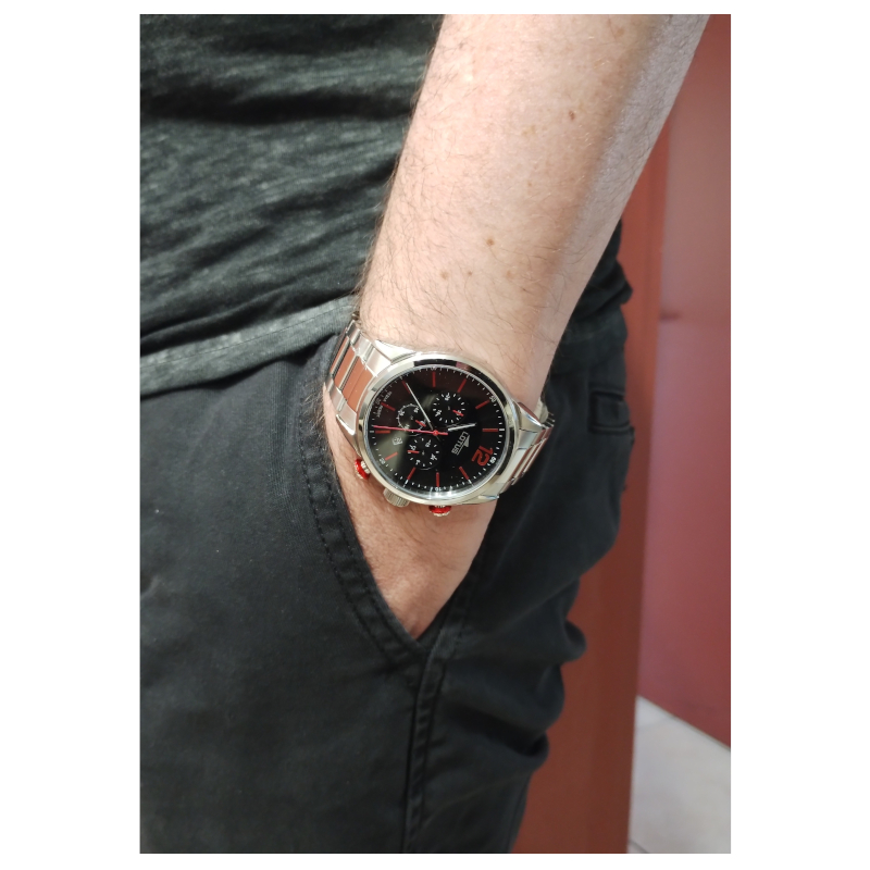 Montre Chronographe Homme Acier inoxydable LOTUS 18688/6 portée