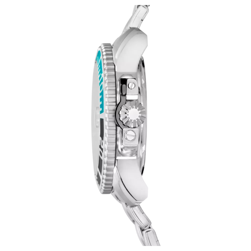 Coffret montre étanche LOTUS Homme Acier inoxydable et bracelet silicone bleu interchangeable 18938/1, vue de côté